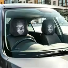 Horror Ghost Face Car Headrest Covers